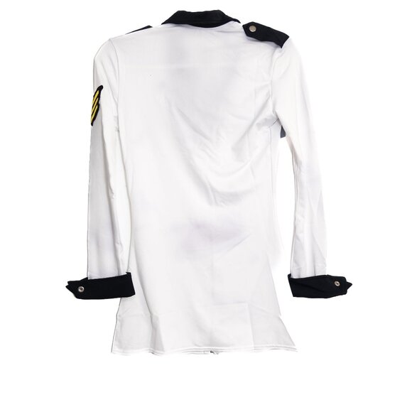 ForPlay Womens Size M/L Sexy Military Costume Dress White/Black - Picture 5 of 8